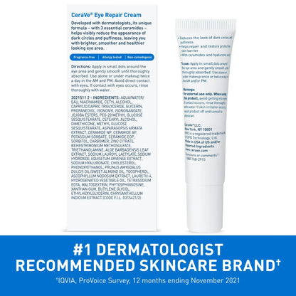 CeraVe Under Eye Cream Repair for Dark Circles and Puffiness
